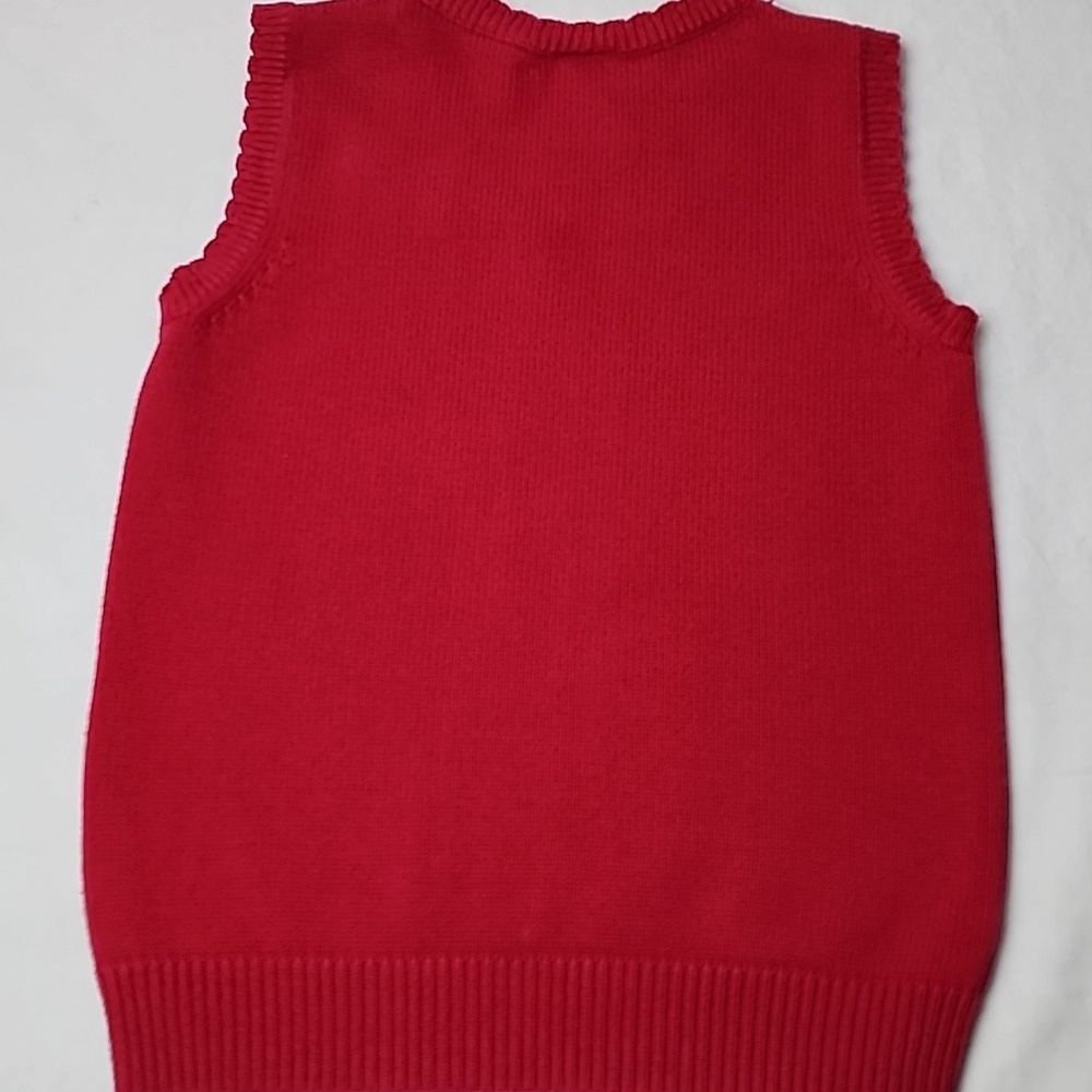 Gymboree Red Cherry Embroidered Sweater Vest Rhinestones Girls 7–8 Cute Retro - Picture 4 of 8